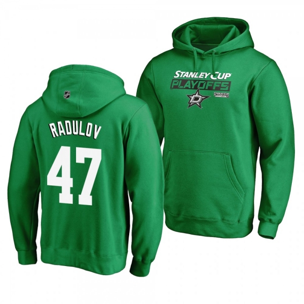 2019 Stanley Cup Playoffs Stars #47 Alexander Radulov Bound Body Checking Pullover Kelly Green Hoodie