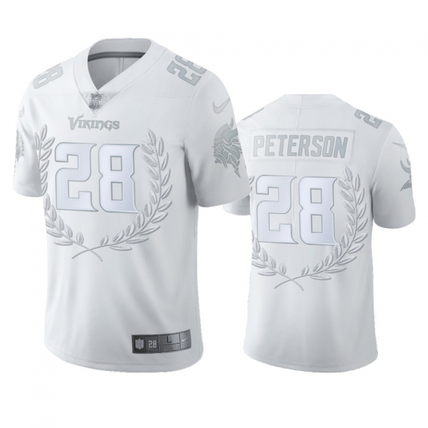 Minnesota Vikings Adrian Peterson White NFL MVP Platinum Limited Jersey