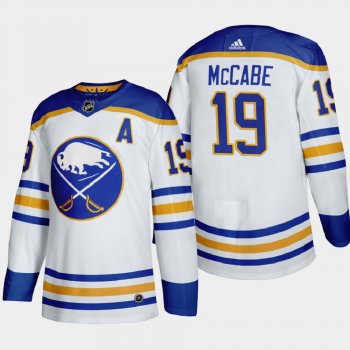 Men's Buffalo Sabres Jake Mccabe #19 2020-21 Away Return to Royal Authentic White Jersey