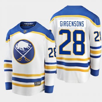 Men's Buffalo Sabres Zemgus Girgensons #28 Away Breakaway Player White 2020-21 Jersey