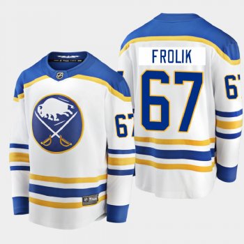 Men's Buffalo Sabres Michael Frolik #67 Away Breakaway Player White 2020-21 Jersey