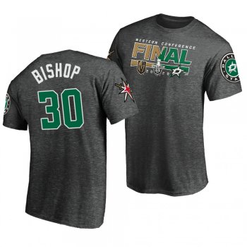 Dallas Stars Ben Bishop Matchup Charcoal 2020 Stanley Cup Playoffs Western Conference Final Tee