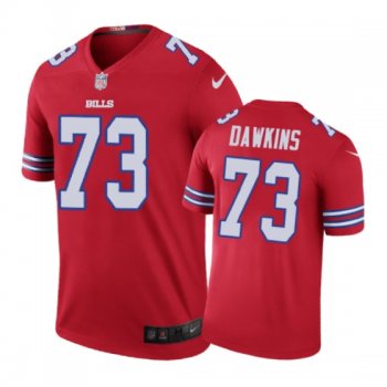 Buffalo Bills #73 Dion Dawkins Nike color rush Red Jersey