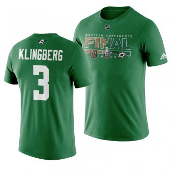 John Klingberg Dallas Stars 2020 Stanley Cup Playoffs Western Conference Final Matchup T-Shirt - Green