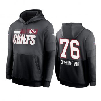 Kansas City Chiefs Laurent Duvernay-Tardif Charcoal Black Sideline Impact Lockup Performance Hoodie