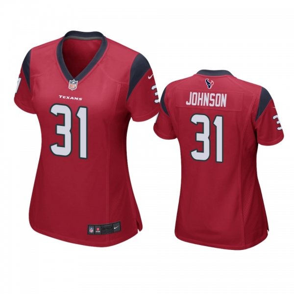 Women's Houston Texans David Johnson Red Game Jersey