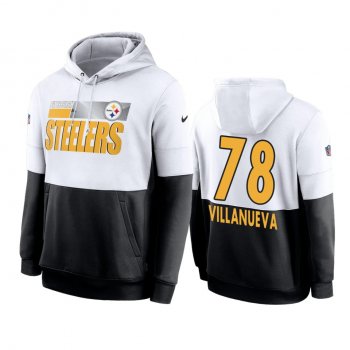 Pittsburgh Steelers Alejandro Villanueva White Black Sideline Impact Lockup Performance Hoodie