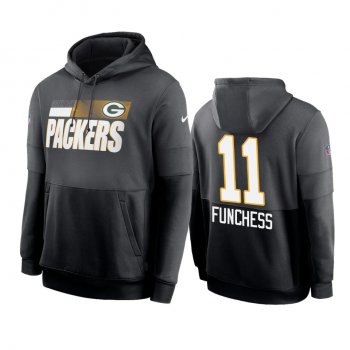 Green Bay Packers Devin Funchess Charcoal Black Sideline Impact Lockup Performance Hoodie