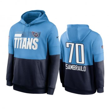 Tennessee Titans Ty Sambrailo Blue Navy Sideline Impact Lockup Performance Hoodie