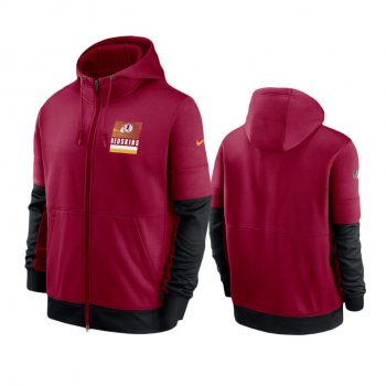 Washington Redskins Burgundy Sideline Impact Lockup Performance Full-Zip Hoodie