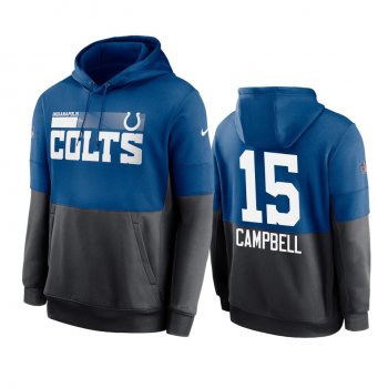 Indianapolis Colts Parris Campbell Royal Charcoal Sideline Impact Lockup Performance Hoodie