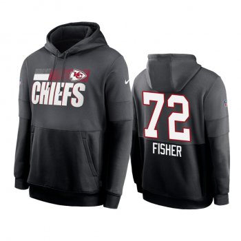 Kansas City Chiefs Eric Fisher Charcoal Black Sideline Impact Lockup Performance Hoodie