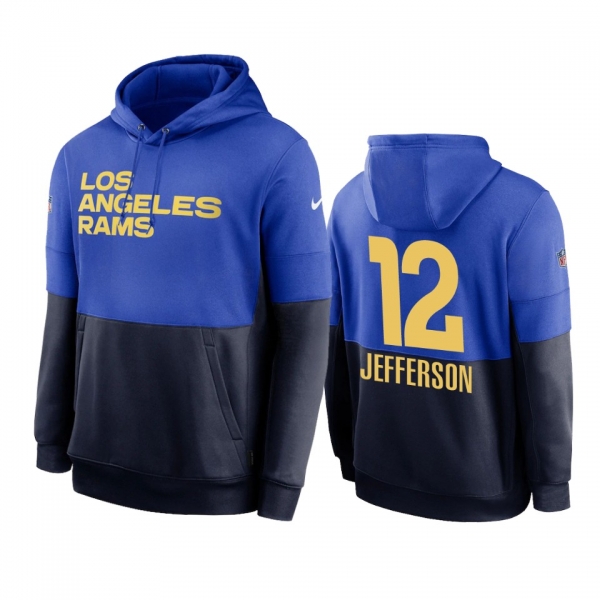 Los Angeles Rams Van Jefferson Powder Blue Navy Sideline Impact Lockup Performance Hoodie