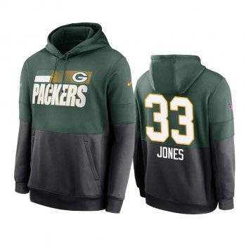 Green Bay Packers Aaron Jones Green Sideline Impact Lockup Performance Hoodie