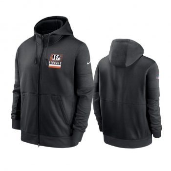 Cincinnati Bengals Black Sideline Impact Lockup Performance Full-Zip Hoodie