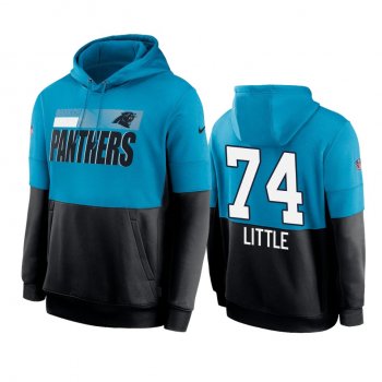 Carolina Panthers Greg Little Blue Black Sideline Impact Lockup Performance Hoodie