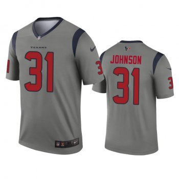 Houston Texans David Johnson Gray Inverted Legend Jersey