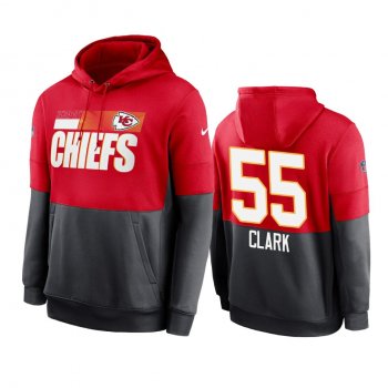 Kansas City Chiefs Frank Clark Red Charcoal Sideline Impact Lockup Performance Hoodie