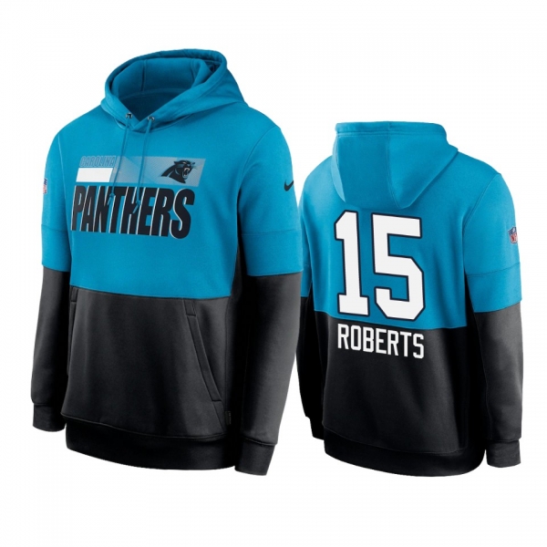 Carolina Panthers Seth Roberts Blue Black Sideline Impact Lockup Performance Hoodie