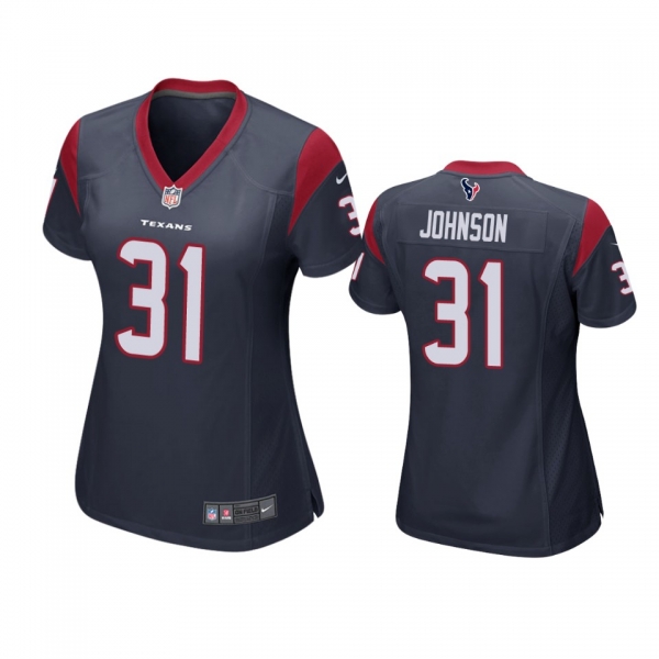 Women's Houston Texans David Johnson Navy Game Jersey