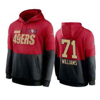 San Francisco 49ers Trent Williams Red Black Sideline Impact Lockup Performance Hoodie