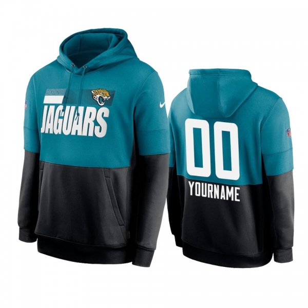 Jacksonville Jaguars Custom Black Sideline Impact Lockup Performance Hoodie