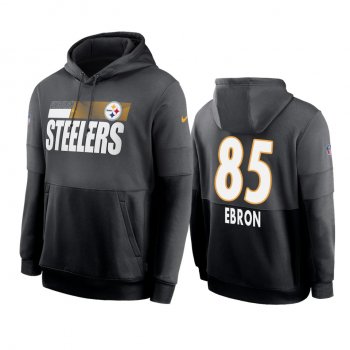 Pittsburgh Steelers Eric Ebron Charcoal Black Sideline Impact Lockup Performance Hoodie