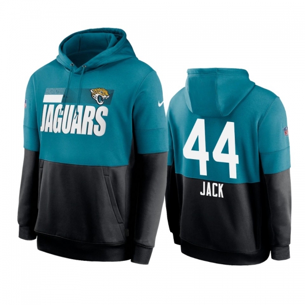 Jacksonville Jaguars Myles Jack Black Sideline Impact Lockup Performance Hoodie