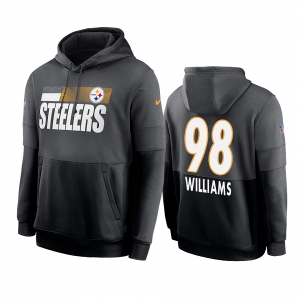 Pittsburgh Steelers Vince Williams Charcoal Black Sideline Impact Lockup Performance Hoodie