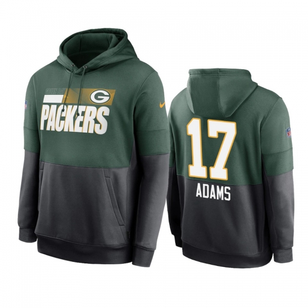 Green Bay Packers Davante Adams Green Sideline Impact Lockup Performance Hoodie