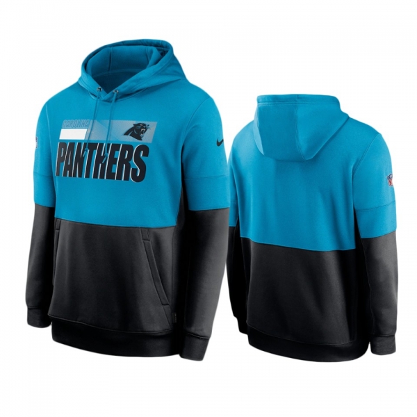 Carolina Panthers Blue Black Sideline Impact Lockup Performance Pullover Hoodie