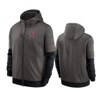 Tampa Bay Buccaneers Pewter Sideline Impact Lockup Performance Full-Zip Hoodie