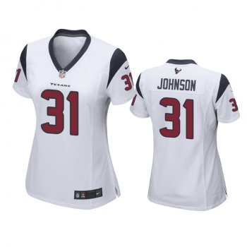 Women's Houston Texans David Johnson White Game Jersey