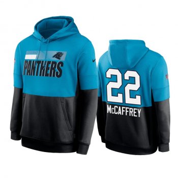 Carolina Panthers Christian McCaffrey Blue Black Sideline Impact Lockup Performance Hoodie