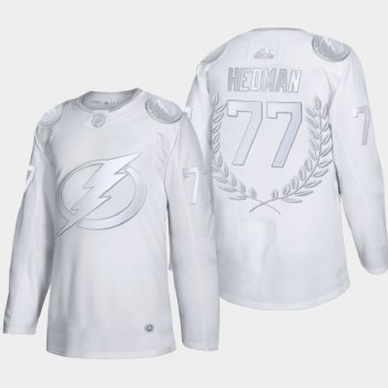 Men's Tampa Bay Lightning Victor Hedman Awards Collection 2020 James Norris Memorial Trophy White Jersey