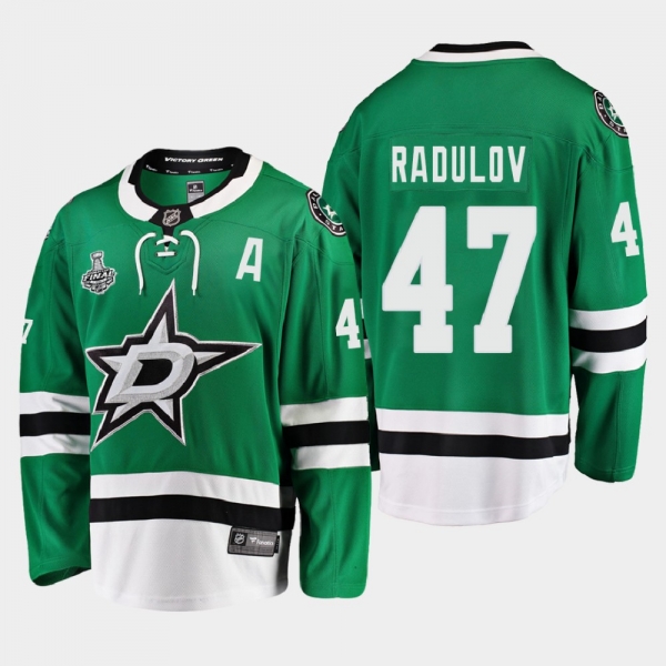 Men's Dallas Stars Alexander Radulov #47 2020 Stanley Cup Final Home Breakaway Player Green Jersey