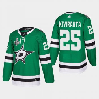 Dallas Stars Joel Kiviranta #25 2020 Stanley Cup Final Kelly Green Authentic Patch Jersey