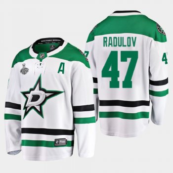 Men's Dallas Stars Alexander Radulov #47 2020 Stanley Cup Final Away Breakaway Player White Jersey