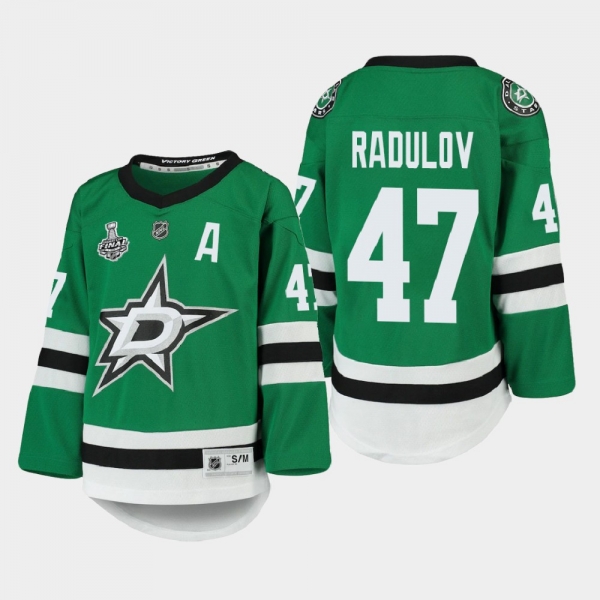 Youth Dallas Stars Alexander Radulov #47 2020 Stanley Cup Final Home Replica Player Jersey Kelly Green