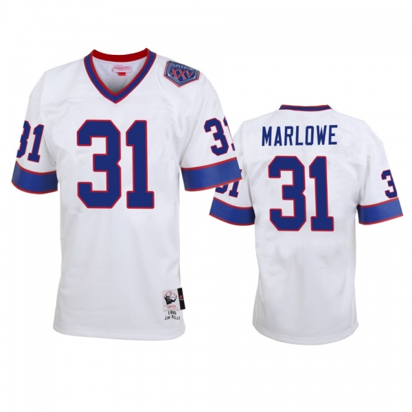 Buffalo Bills Dean Marlowe White Vintage Replica Jersey Sale