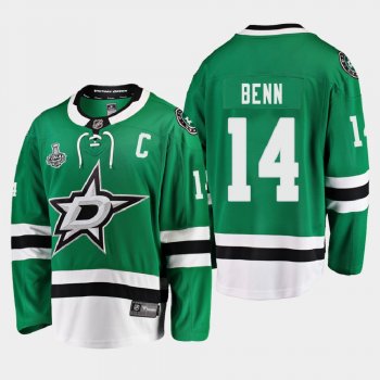 Men's Dallas Stars Jamie Benn #14 2020 Stanley Cup Final Home Breakaway Player Green Jersey