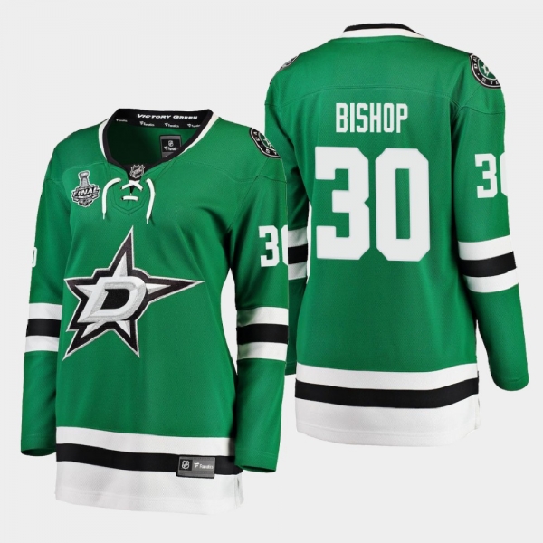 Women's Dallas Stars Ben Bishop #30 2020 Stanley Cup Final Home Breakaway Player Jersey - Green