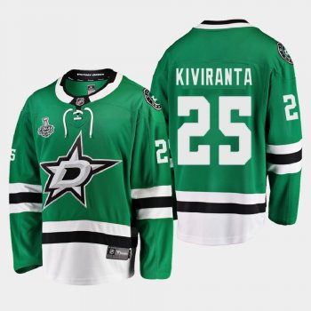 Men's Dallas Stars Joel Kiviranta #25 2020 Stanley Cup Final Home Breakaway Player Green Jersey