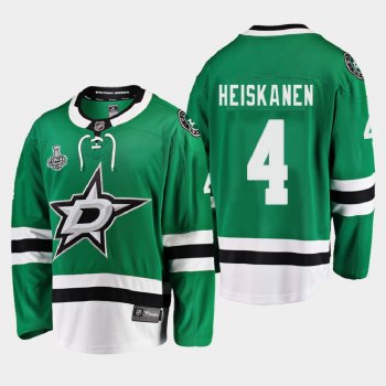 Men's Dallas Stars Miro Heiskanen #4 2020 Stanley Cup Final Home Breakaway Player Green Jersey