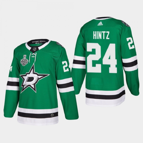 Dallas Stars Roope Hintz #24 2020 Stanley Cup Final Kelly Green Authentic Patch Jersey