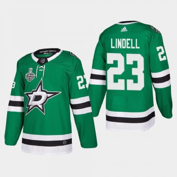 Dallas Stars Esa Lindell #23 2020 Stanley Cup Final Kelly Green Authentic Patch Jersey