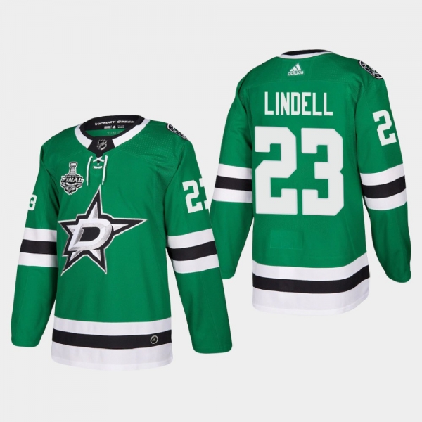 Dallas Stars Esa Lindell #23 2020 Stanley Cup Final Kelly Green Authentic Patch Jersey