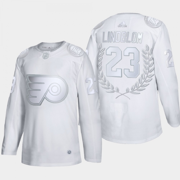 Men's Philadelphia Flyers Oskar Lindblom Awards Collection 2020 Masterton Trophy White Jersey