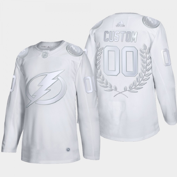 Men's Jersey Tampa Bay Lightning Custom Awards Collection Glory White Jersey