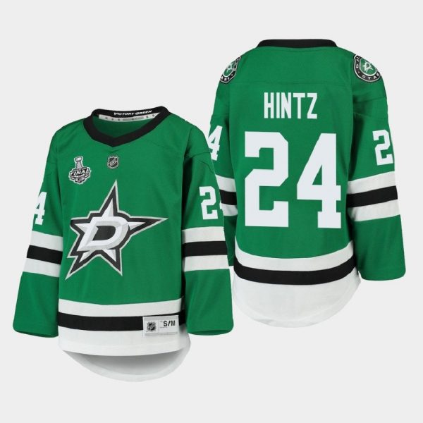 Youth Dallas Stars Roope Hintz #24 2020 Stanley Cup Final Home Replica Player Jersey Kelly Green